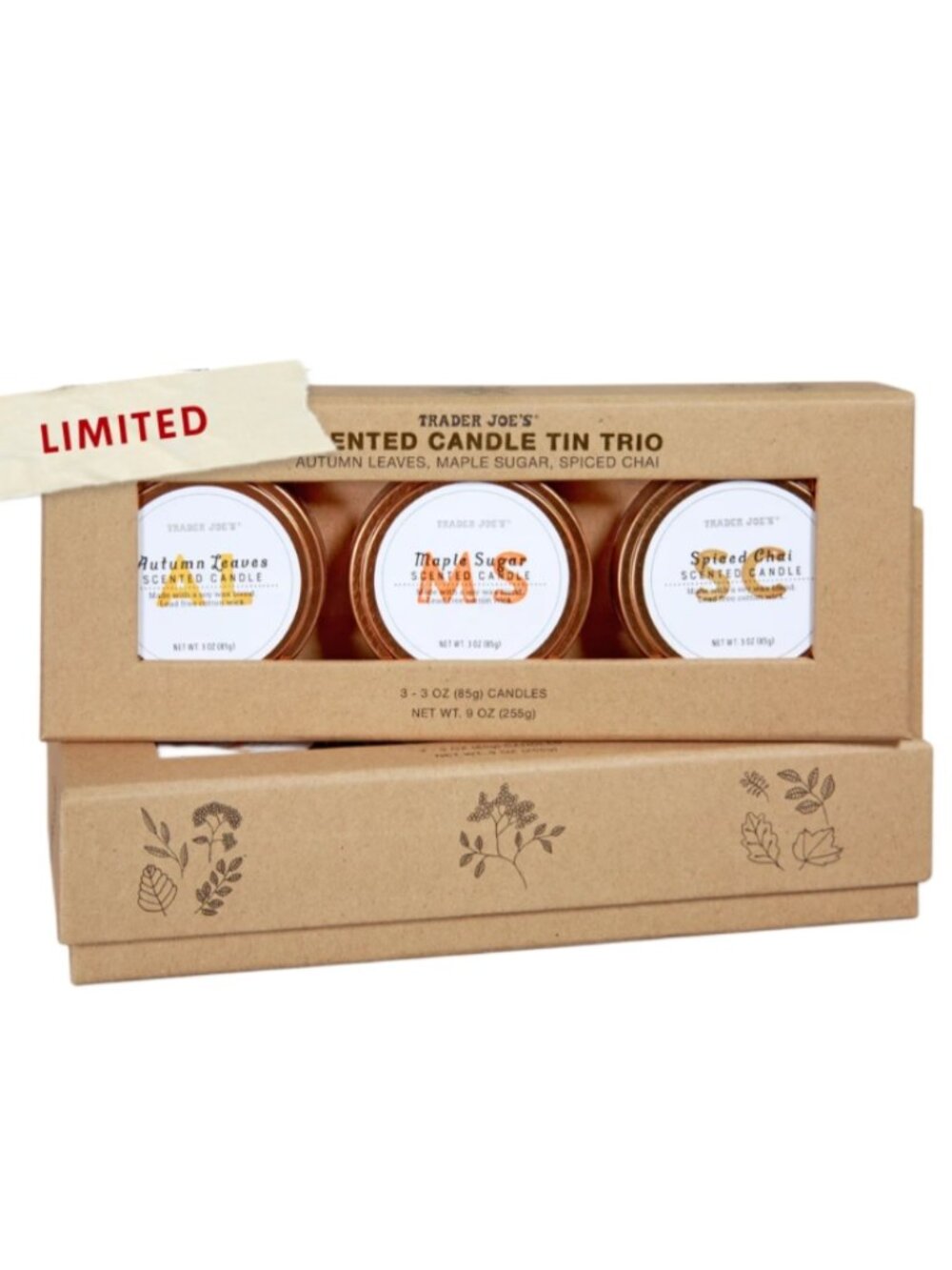 Trader Joe's Limited Edition Fall Scented Candle Tin Trio